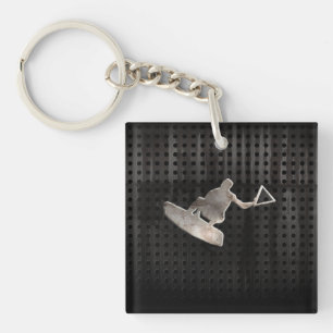 Porte-clés Wakeboarder ; Noir frais