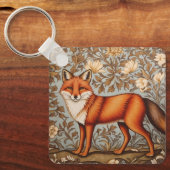 Porte-clés Walking Fox William Morris Inspired  (Recto)