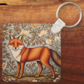 Porte-clés Walking Fox William Morris Inspired  (Verso)