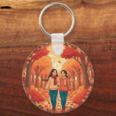 Porte-clés Walking Friends Icon | Cute Thanksgiving Keychain (Recto)