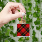 Porte-clés Wallace tartan rouge noir plaid (main)