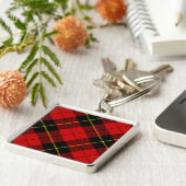 Porte-clés Wallace tartan rouge noir plaid (Côté)