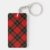 Porte-clés Wallace tartan rouge noir plaid (Dos)