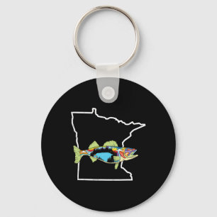 Porte-clés Walleye Fishing Wal, pêcheur d'eau douce