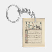 Porte-clés Walter Crane Baa Baa Mouton Noir Comptine (Devant gauche)