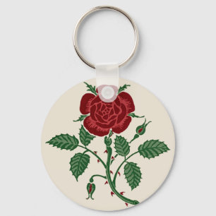 Porte-clés Walter Crane Le fond d'écran saxon Rose rouge