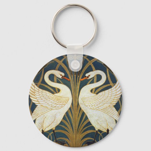 Porte-clés Walter Crane - Swan, Rush Et Iris Art Nouveau (Recto)