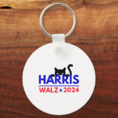 Porte-clés Walz 2024 Funny Cat Election Kamala Harris Tim Wal (Recto)