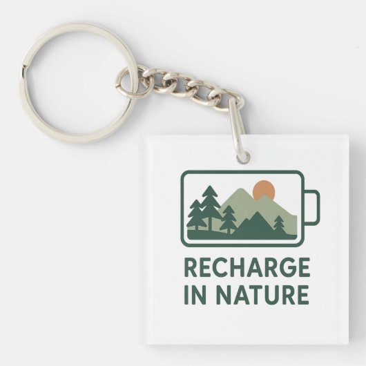 Porte-clés WanderSoul Co. – Clé de logo de voyage rétro (Devant)