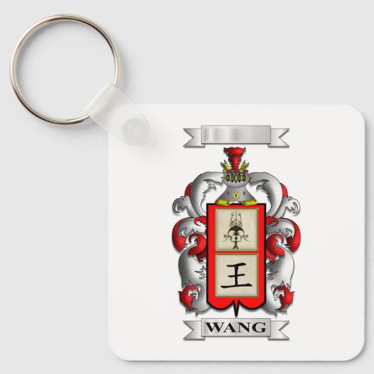 Porte-clés Wang Nom et Bouclier (Recto)