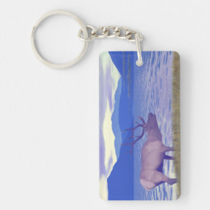 Porte-clés Wapiti (Elk) Sur Le Lac