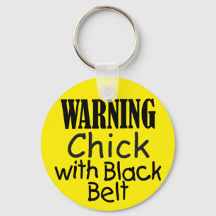 Porte-clés Warning Chick with Black Belt Keychain