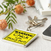 Porte-clés Warning Chick with Black Belt Keychain (Côté)