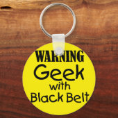 Porte-clés Warning Geek with Black Belt Keychain (Recto)