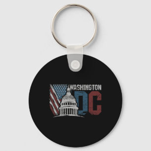 Porte-clés Washington Dc Capitol Hill Usa Drapeau Souvenir De