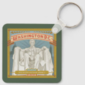 Porte-clés Washington DC | Mémorial de Lincoln (Dos)