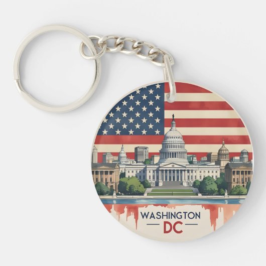 Porte-clés Washington DC Skyline (Devant)