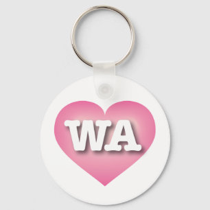 Porte-clés Washington Pink Fade Heart - I love WA
