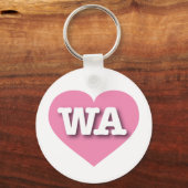 Porte-clés Washington Pink Heart - J'aime WA (Recto)