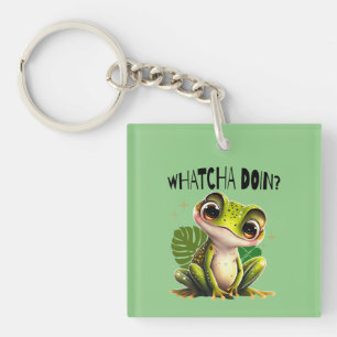 Porte-clés Watcha Do ? Funny Curious Frog