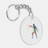 Porte-clés watercolor fencing (Devant gauche)