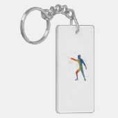 Porte-clés watercolor fencing (Devant gauche)