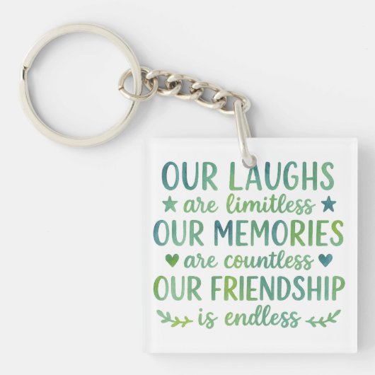 Porte-clés Watercolor Friendship Quote (Devant)