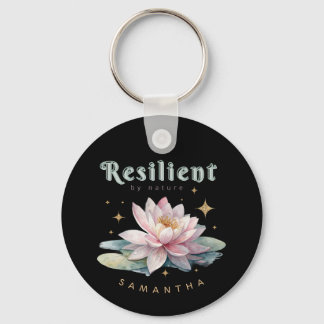 Porte-clés watercolor lotus flower motivational personalized
