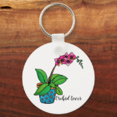 Porte-clés Watercolor Orchid Plant (Recto)