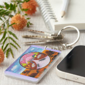 Porte-clés Watercolor Painting Science Fiction Dimension Art (Devant droit)