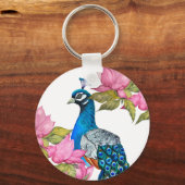 Porte-clés Watercolor peacock (Recto)