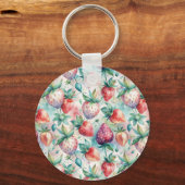 Porte-clés Watercolor Strawberry (Recto)