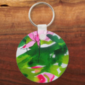Porte-clés Waterlily abstract watercolour flower art (Recto)