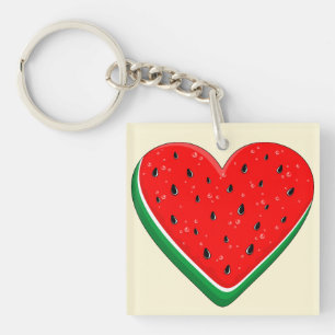Porte-clés Watermelon Heart Valentine's Day Free Palestine