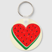 Porte-clés Watermelon Heart Valentine's Day Free Palestine (Recto)