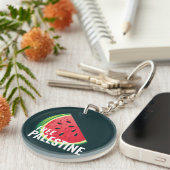 Porte-clés Watermelon Palestine Free (Devant droit)