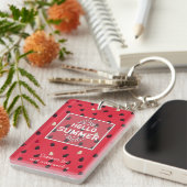 Porte-clés Watermelon Pattern | Personalized (Devant droit)