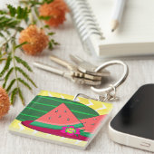 Porte-clés Watermelon Sur Un Porte - clé En Plaque (Devant Droit)