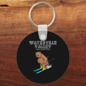 Porte-clés Waterville Valley New Hampshire - Funny Ski Grizzl (Recto)