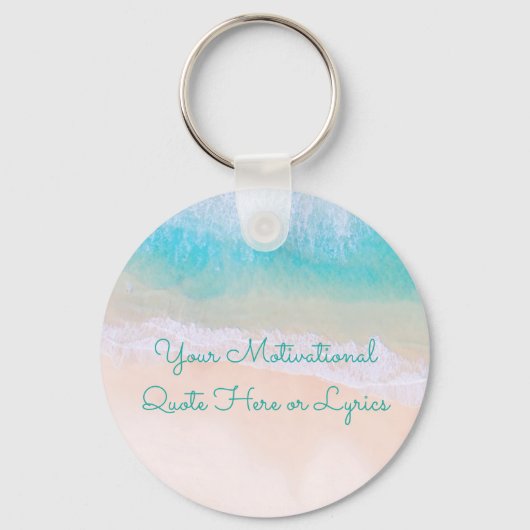 Porte-clés Wave, Sand, Beach Motivational Quote (Recto)