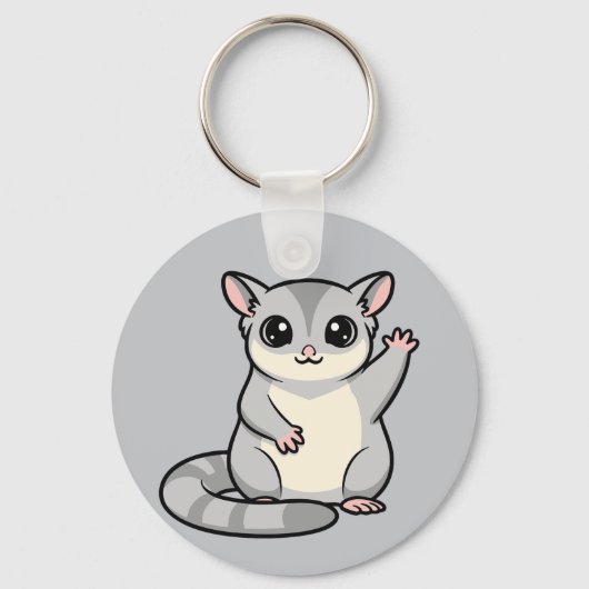 Porte-clés Waving Sugar Glider Cartoon Art (Recto)