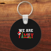 Porte-clés We Are Family Christmas Pajamas Funny Matching Xma (Recto)