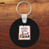 Porte-clés We Hiss You A Meowy Catmas Funny Cat Christmas Ugl (Recto)
