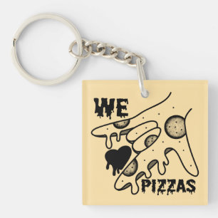 Porte-clés We Love Pizzas - Pizza Love - ASL ILY Obsession De