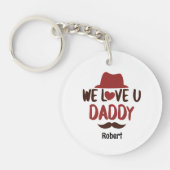 Porte-clés We love u daddy funny design  (Devant)