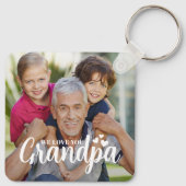 Porte-clés We Love You Grandpa Hearts Photo Keepsake (Dos)