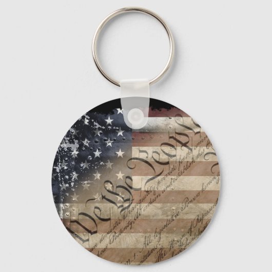 Porte-clés We The People American Flag Keychain (Recto)