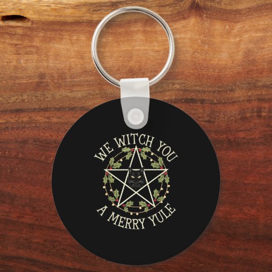 Porte-clés We Witch You A Merry Yule Winter Solstice Christma (Recto)