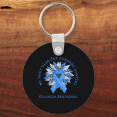 Porte-clés Wear Blue Alopecia Awareness Sunflower Leopard (Verso)