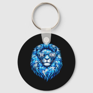 Porte-clés Wear Blue Autism Awareness Puzzle Lion Be Kind Men